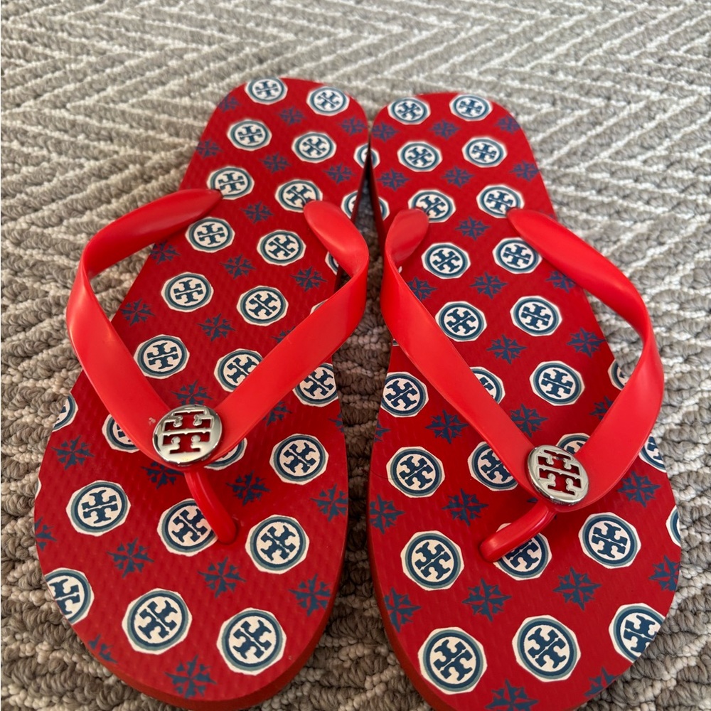 Tory Burch Red Flip Flops
